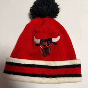 Mitchell & Ness Red and Black Chicago Bulls Beanie